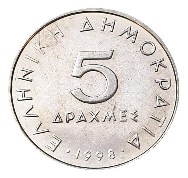 Greece - 5 Drachmas 1998, UNC